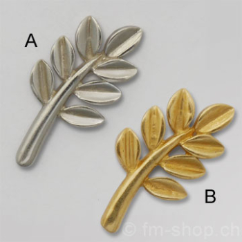 Pin "Acacia", solid silver, or gold-plated