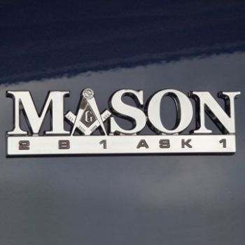 3D-Sticker "MASON" adhesive, silver