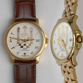 Wrist watch "Symbols", goldplated