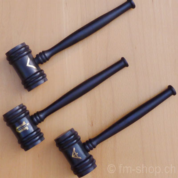 Set of 3 gavels with Symbol