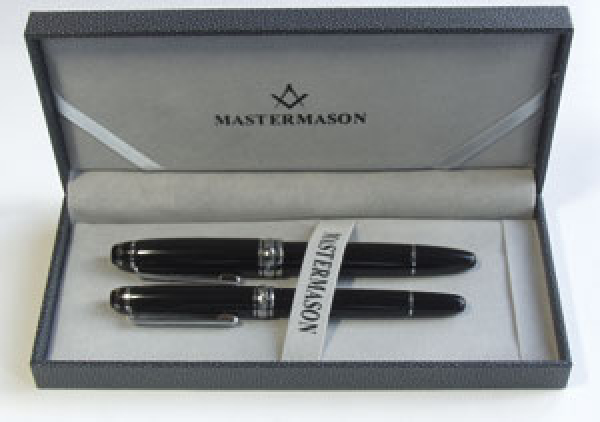 Set Stylo plume et Stylo roller, noir