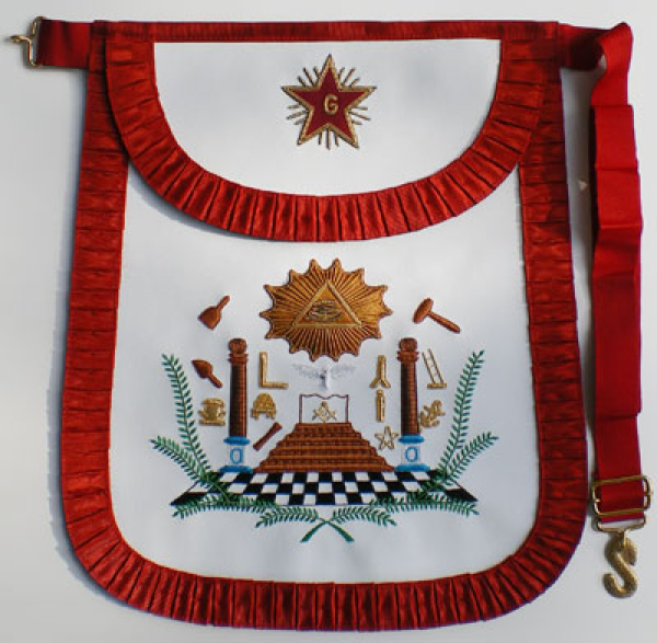 Schurz "Symbole", rot