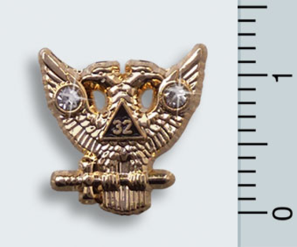 Pin's 32° "REAA", strass